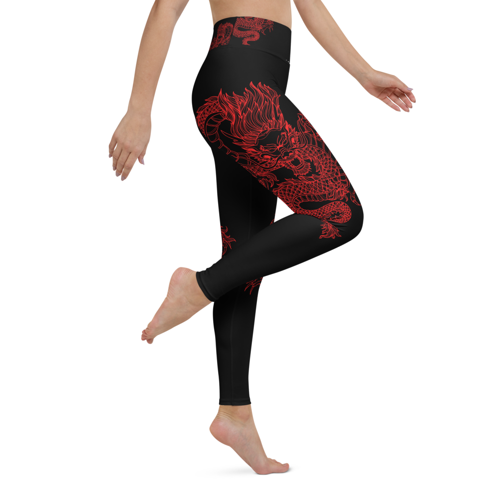 Double Dragon High Waist Womens Yoga Leggings – Sunia Yoga