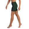 Green Python High Waist Yoga Shorts