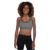 Solid Grey Womens Padded Sports Bra