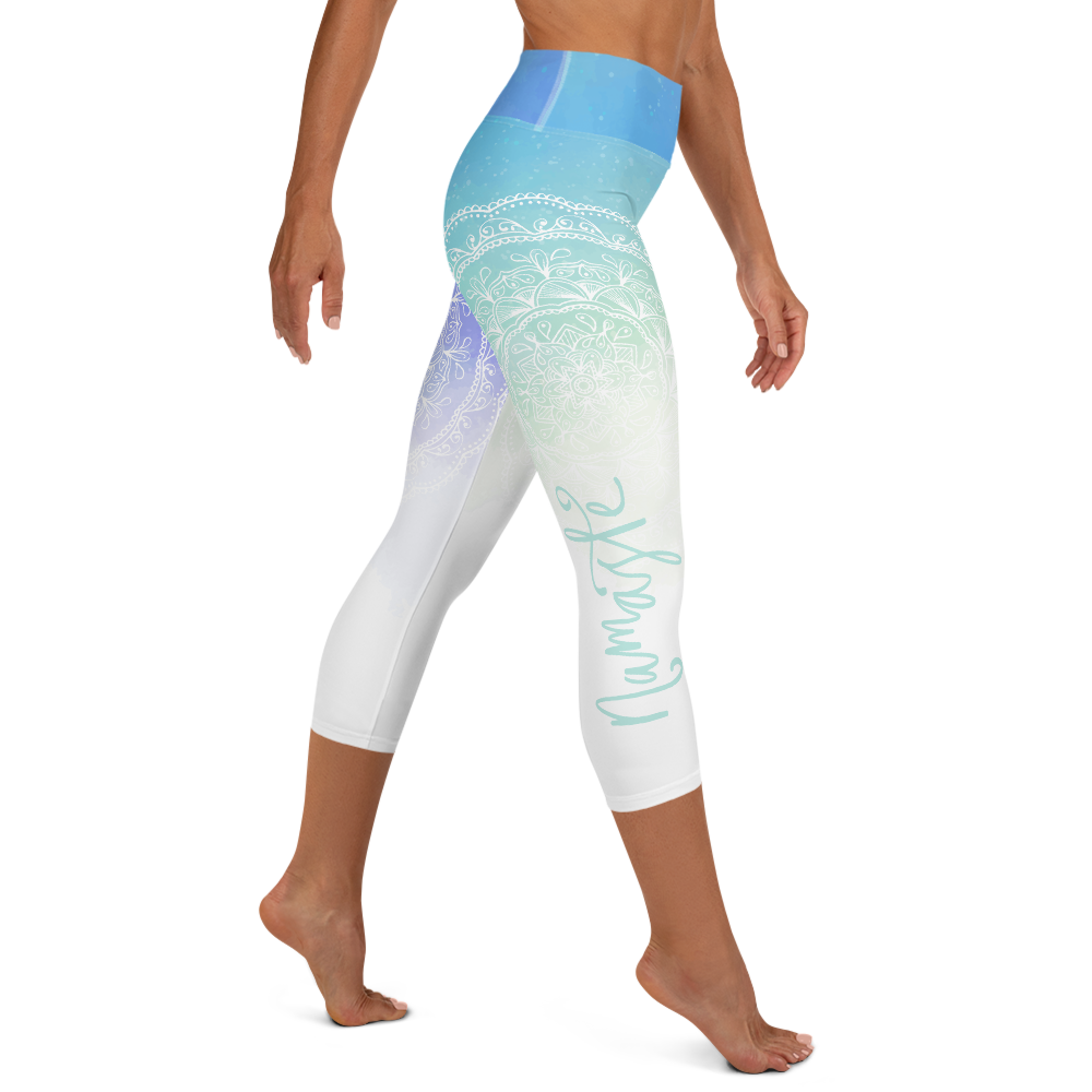 Namaste High Waist Womens Yoga Capri Leggings