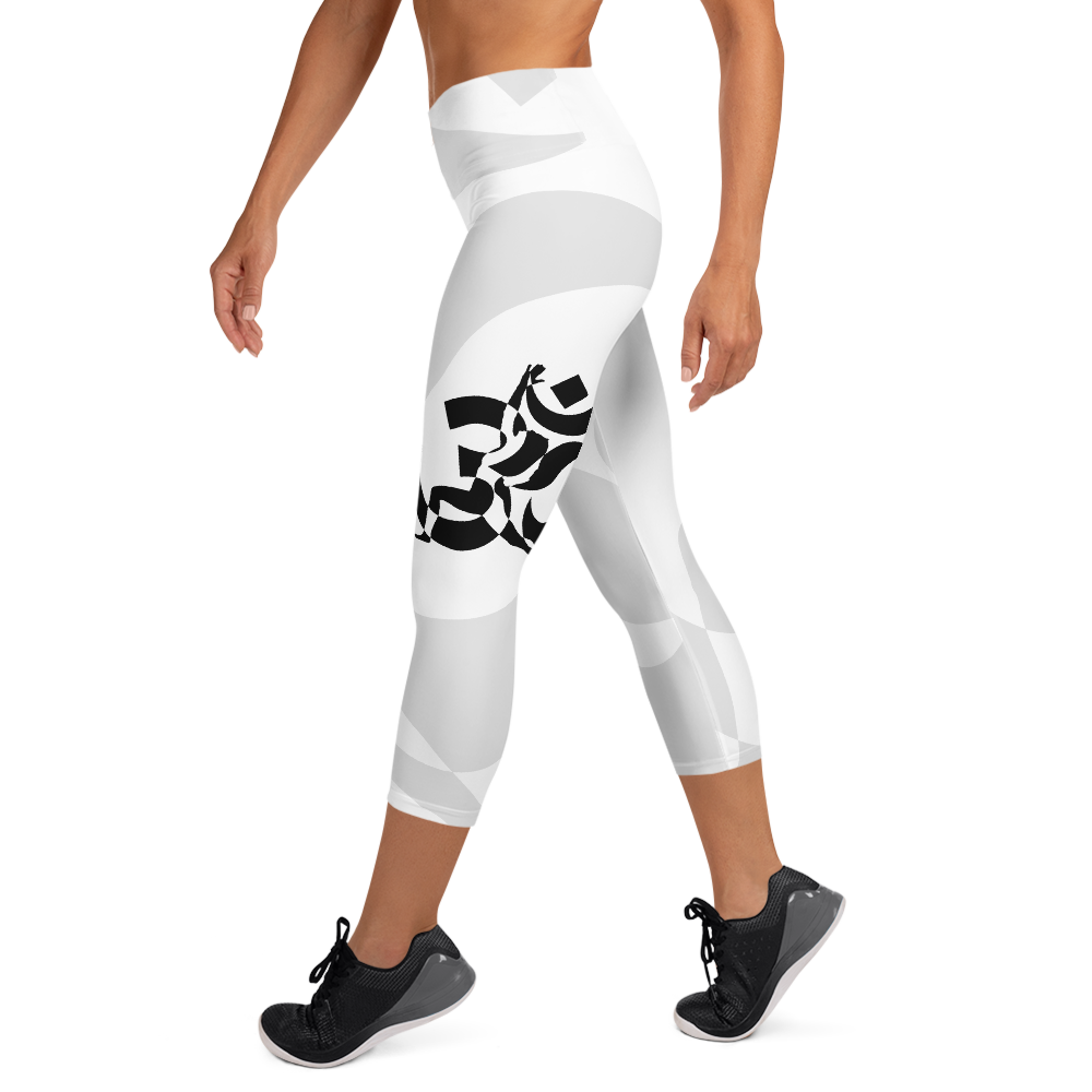 OM High Waist Womens Yoga Capri Leggings