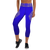 Blue and Gold Mandala High Waist Yoga Capri Leggings