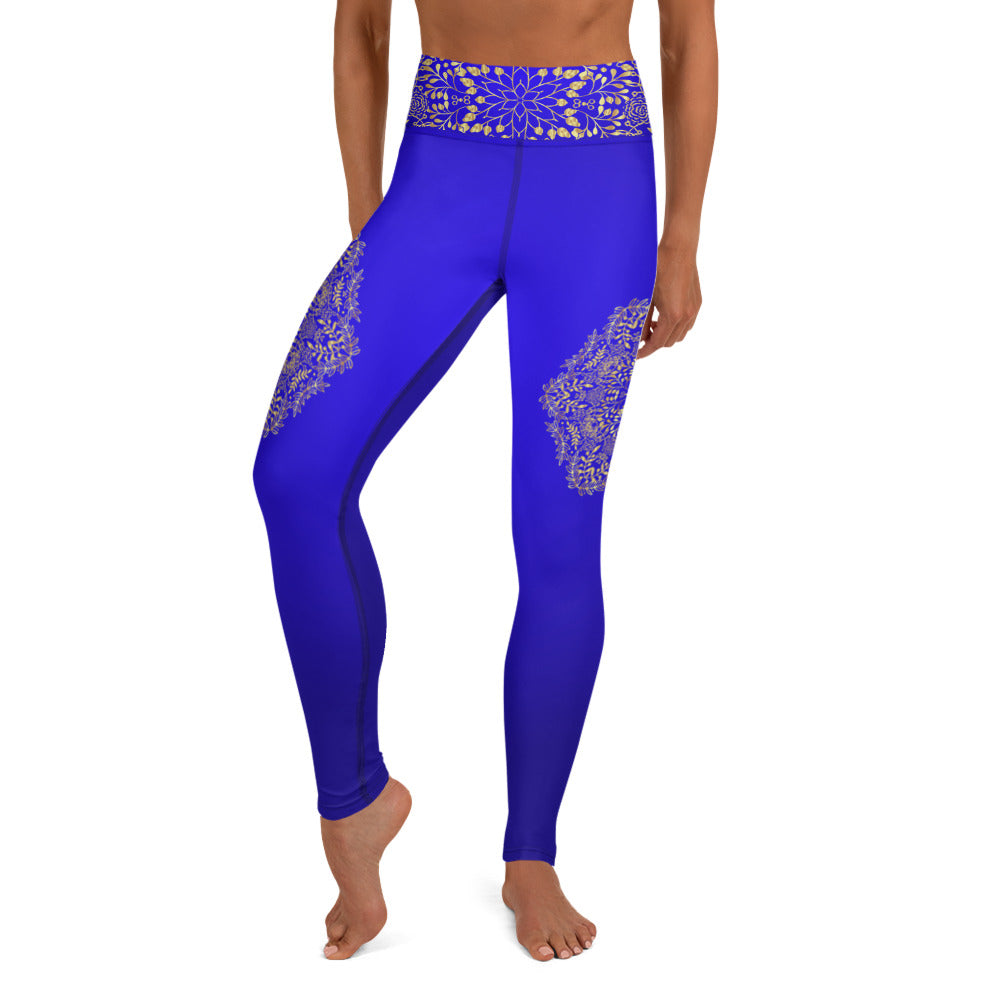 Middle Waisted Seamless Workout Leggings - Women\\u2019s Mandala Printed  Yoga Leggings, Tummy Control Running Pants Color Mandala Large Plus 