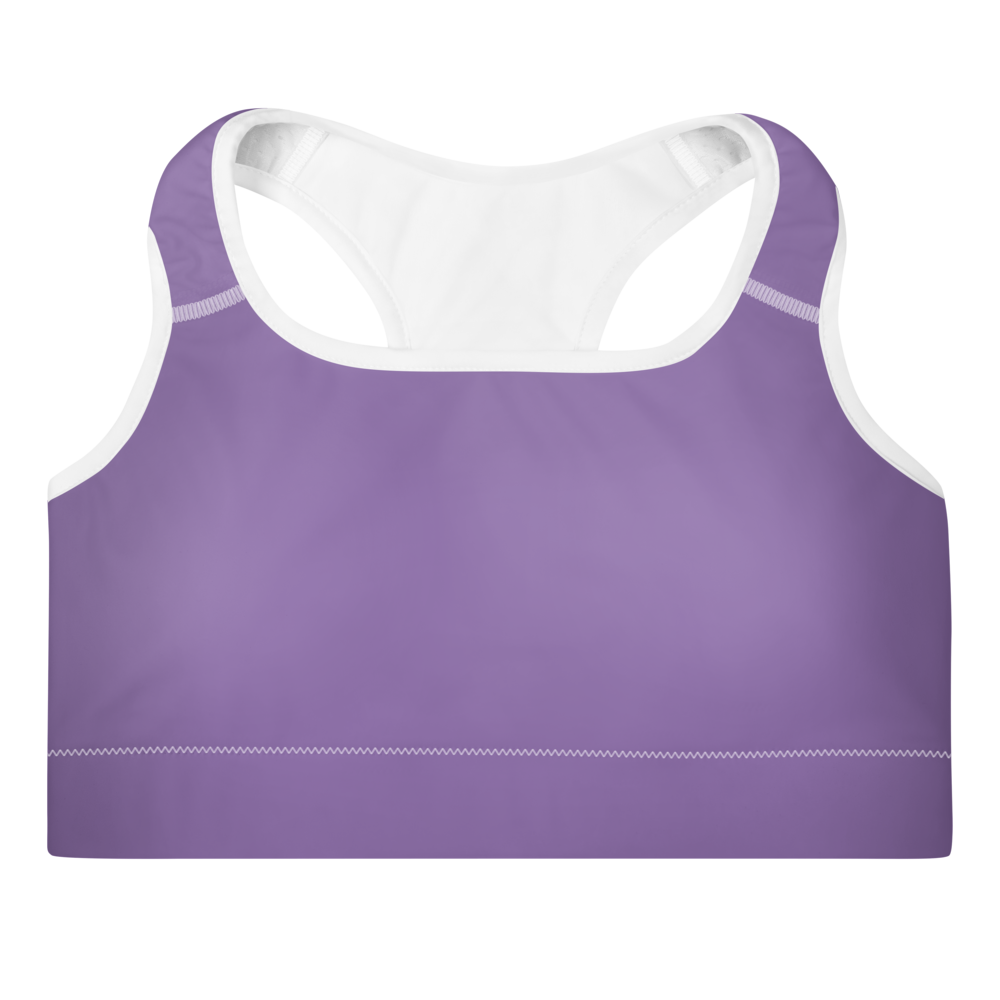 Solid Purple Womens Padded Sports Bra