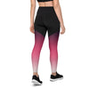 Red Pink Gradient Sports Leggings