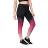 Red Pink Gradient Sports Leggings