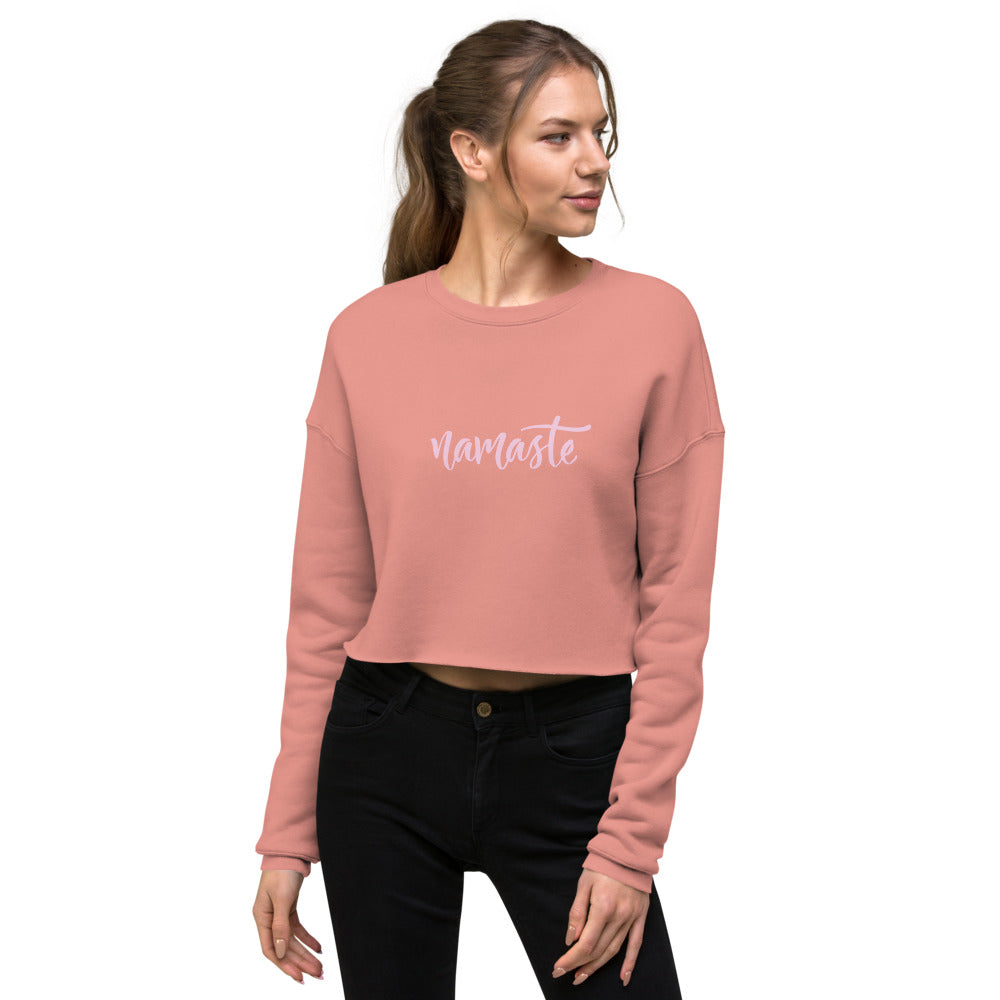 Namaste in Pink Crop Sweatshirt