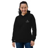 Sunia Yoga Organic (Black) Embroidery Fitted Hoodie