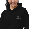 Sunia Yoga Organic (Black) Embroidery Fitted Hoodie