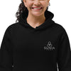 Sunia Yoga Organic (Black) Embroidery Fitted Hoodie